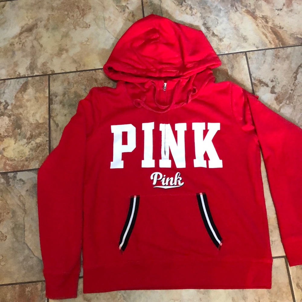 PINK Victoria Secret hooded half zip